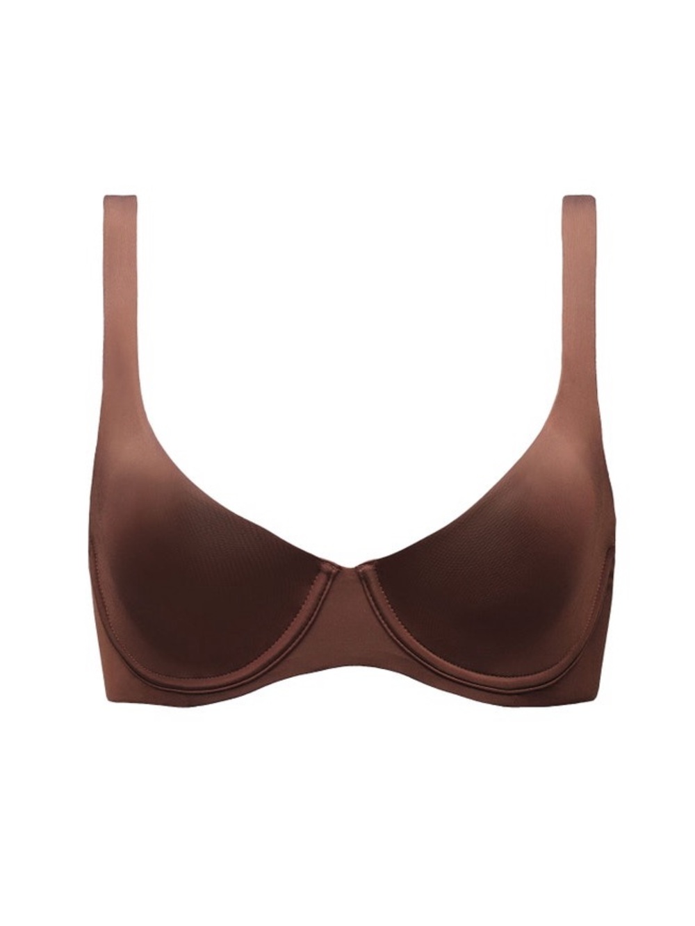 CUUP The Scoop Bra Espresso Brown Size 34D The Scoop Micro Fiber Smoothing Silky